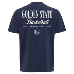 NBA - Golden State Warriors Sportiqe Unisex Athletic Club Collection Duke Relaxed Fit Premium T-Shirt - Blue