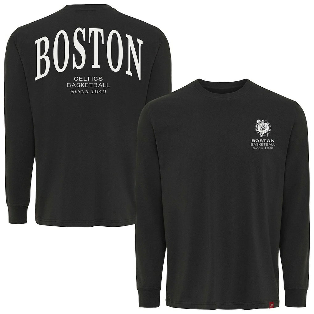 NBA - Boston Celtics Sportiqe Unisex Athletic Club Collection Sherwood Relaxed Fit Premium Long-Sleeve T-Shirt - Anthracite
