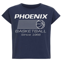 NBA - Phoenix Suns Sportiqe Women's Athletic Club Collection Alana Premium Cropped T-Shirt - Blue