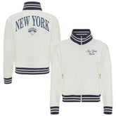 NBA - New York Knicks Sportiqe Women's Athletic Club Collection Sutton French Terry Full-Zip Jacket - Cream