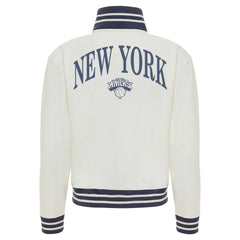 NBA - New York Knicks Sportiqe Women's Athletic Club Collection Sutton French Terry Full-Zip Jacket - Cream