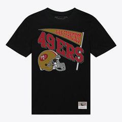San Francisco 49ers Women's Team Dynamic Boyfriend T-Shirt Black - Mitchell & Ness