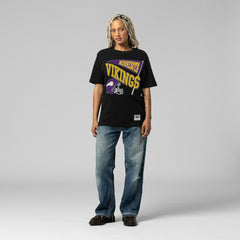 Minnesota Vikings Women's Team Dynamic Boyfriend T-Shirt Black - Mitchell & Ness