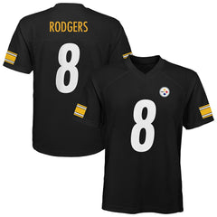 Aaron Rodgers Pittsburgh Steelers Outerstuff Youth Replica Player Jersey Black - NFL