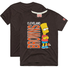 Cleveland Browns Homage x The Simpsons Unisex Tri-Blend T-Shirt Brown - NFL