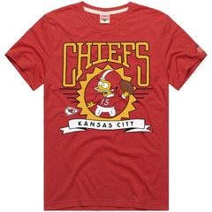 Kansas City Chiefs Homage x The Simpsons Unisex Tri-Blend T-Shirt Red - NFL