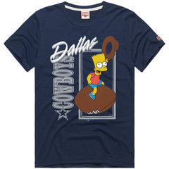 Dallas Cowboys Homage x The Simpsons Unisex Tri-Blend T-Shirt Navy - NFL