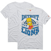 Detroit Lions Homage x The Simpsons Unisex Tri-Blend T-Shirt White - NFL