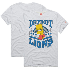 Detroit Lions Homage x The Simpsons Unisex Tri-Blend T-Shirt White - NFL