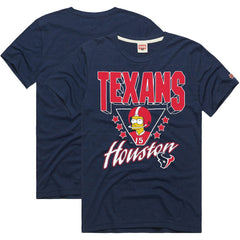 Houston Texans Homage x The Simpsons Unisex Tri-Blend T-Shirt Navy - NFL
