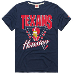 Houston Texans Homage x The Simpsons Unisex Tri-Blend T-Shirt Navy - NFL