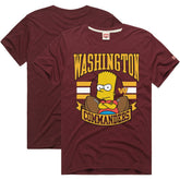 Washington Commanders Homage x The Simpsons Unisex Tri-Blend T-Shirt Burgundy - NFL