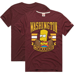 Washington Commanders Homage x The Simpsons Unisex Tri-Blend T-Shirt Burgundy - NFL