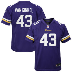 Andrew Van Ginkel Minnesota Vikings Youth Youth Purple - Nike