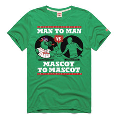Philadelphia Phillies x It's Always Sunny in Philadelphia Homage Male Adult Phillie Phanatic vs Green Man T-Shirt discount