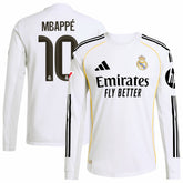 Adidas Kylian Mbappé Real Madrid 2025/26 Home Long Sleeve Player Jerseys - White