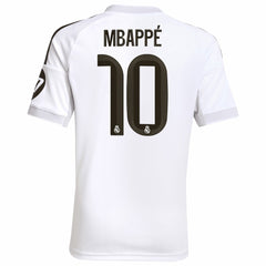 Adidas Kylian Mbappé Real Madrid Youth 2025/26 Home Replica Player Jerseys - White