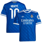 Adidas Kylian Mbappé Real Madrid Youth 2025/26 Third Replica Player Jerseys - Blue