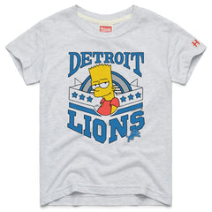 Detroit Lions Homage x The Simpsons Youth Tri-Blend T-Shirt White - NFL