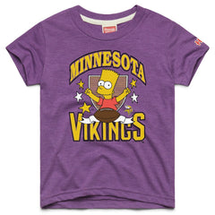 Minnesota Vikings Homage x The Simpsons Youth Tri-Blend T-Shirt Purple - NFL
