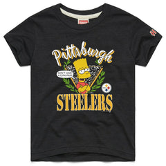 Pittsburgh Steelers Homage x The Simpsons Youth Tri-Blend T-Shirt Black - NFL