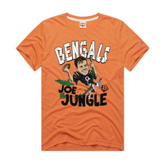 Joe Burrow Cincinnati Bengals Homage Unisex Caricature Player Graphic Tri-Blend T-Shirt Orange - NFL