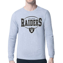 Las Vegas Raiders Starter Team Track Graphic Long Sleeve T-Shirt Heather Gray - NFL