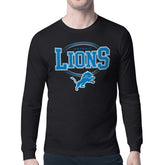 Detroit Lions Starter Team Track Graphic Long Sleeve T-Shirt Black - NFL