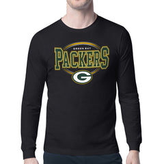 Green Bay Packers Starter Team Track Graphic Long Sleeve T-Shirt Black - NFL