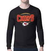 Kansas City Chiefs Starter Team Track Graphic Long Sleeve T-Shirt Black - NFL