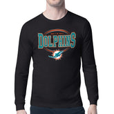 Miami Dolphins Starter Team Track Graphic Long Sleeve T-Shirt Black - NFL