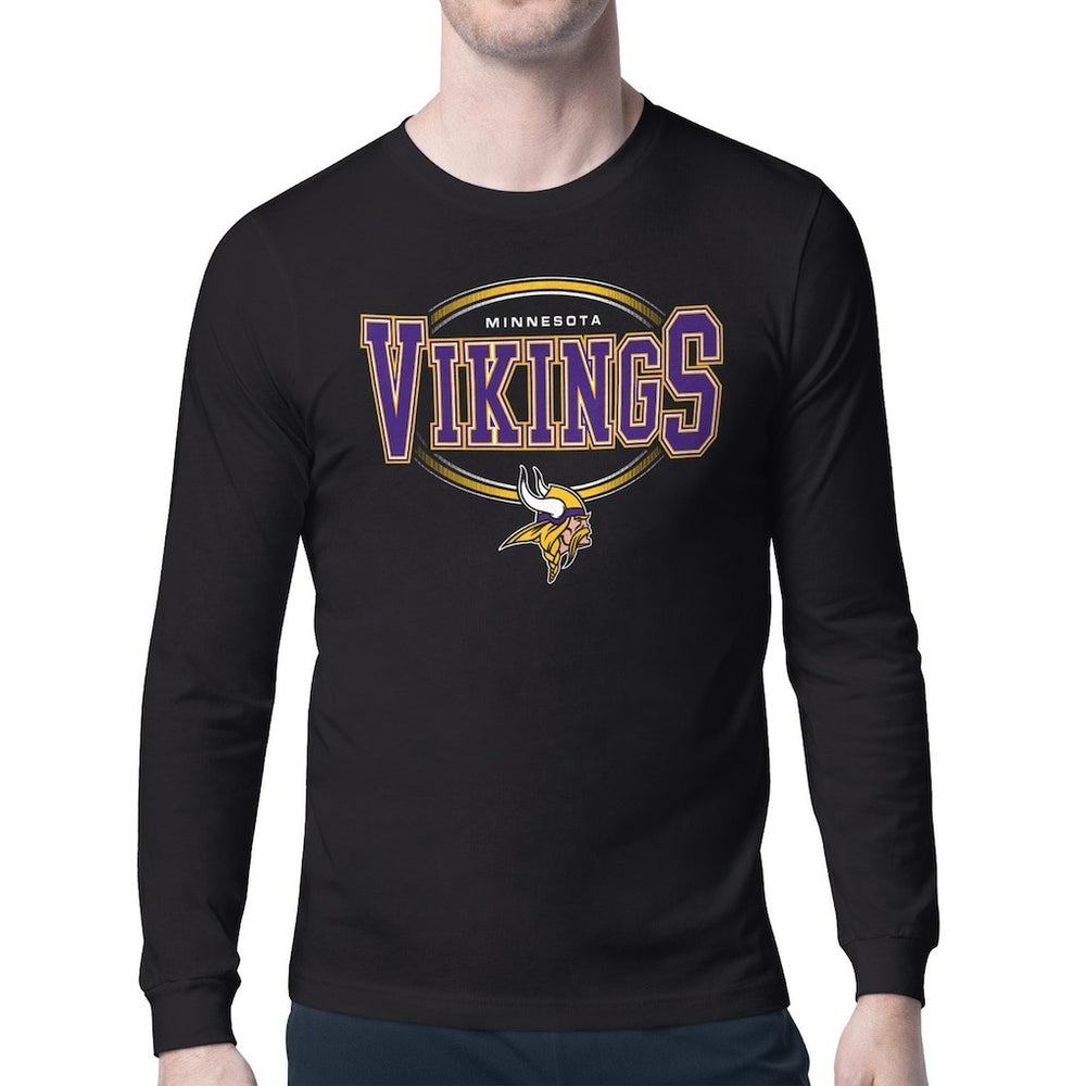 Minnesota Vikings Starter Team Track Graphic Long Sleeve T-Shirt Black - NFL