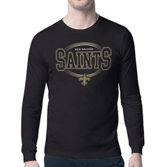New Orleans Saints Starter Team Track Graphic Long Sleeve T-Shirt Black - NFL