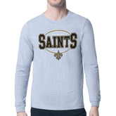 New Orleans Saints Starter Team Track Graphic Long Sleeve T-Shirt Heather Gray - NFL