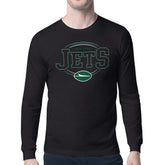New York Jets Starter Team Track Graphic Long Sleeve T-Shirt Black - NFL