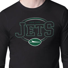 New York Jets Starter Team Track Graphic Long Sleeve T-Shirt Black - NFL