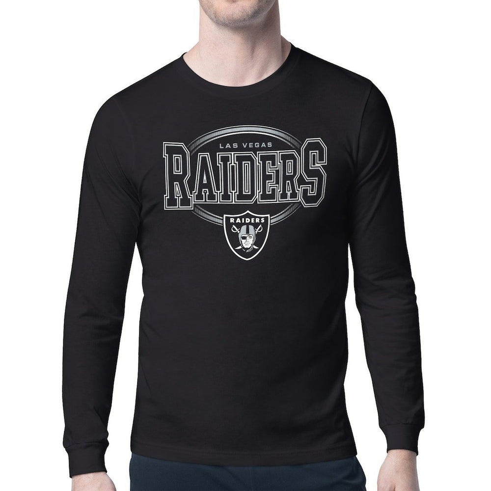 Las Vegas Raiders Starter Team Track Graphic Long Sleeve T-Shirt Black - NFL