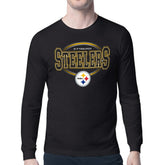 Pittsburgh Steelers Starter Team Track Graphic Long Sleeve T-Shirt Black - NFL