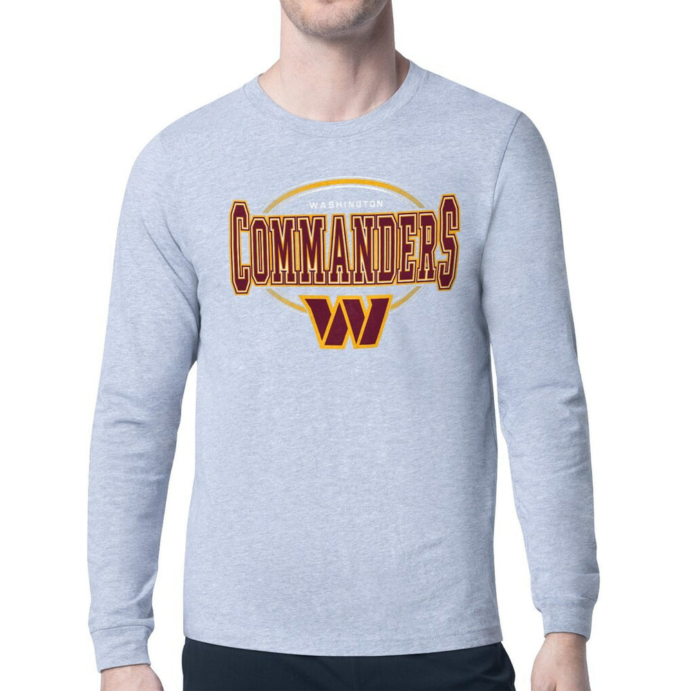 Washington Commanders Starter Team Track Graphic Long Sleeve T-Shirt Heather Gray - NFL