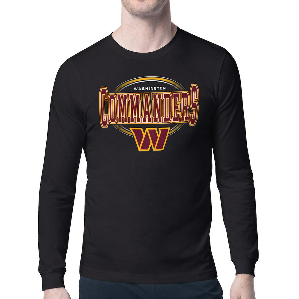 Washington Commanders Starter Team Track Graphic Long Sleeve T-Shirt Black - NFL