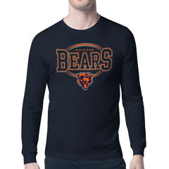 Chicago Bears Starter Team Track Graphic Long Sleeve T-Shirt Navy - NFL