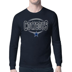 Dallas Cowboys Starter Team Track Graphic Long Sleeve T-Shirt Navy - NFL
