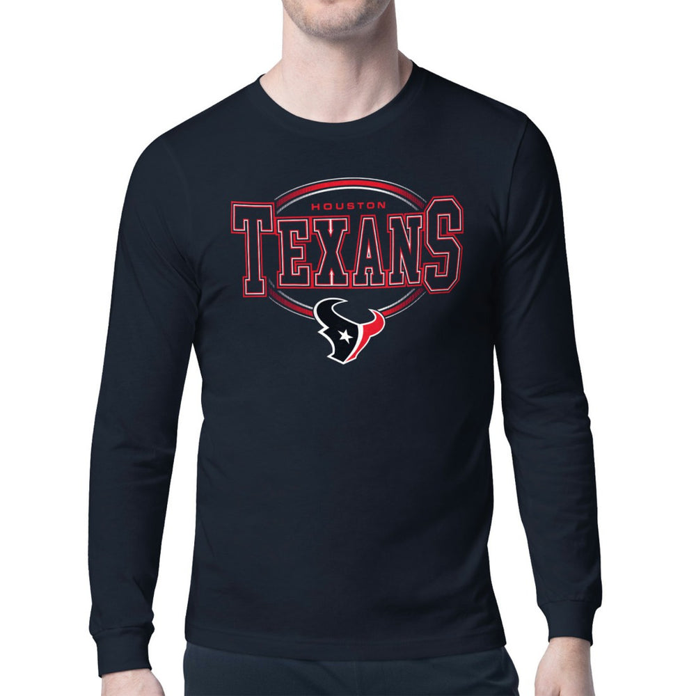 Houston Texans Starter Team Track Graphic Long Sleeve T-Shirt Navy - NFL