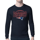 New England Patriots Starter Team Track Graphic Long Sleeve T-Shirt Navy - NFL