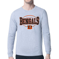 Cincinnati Bengals Starter Team Track Graphic Long Sleeve T-Shirt Heather Gray - NFL