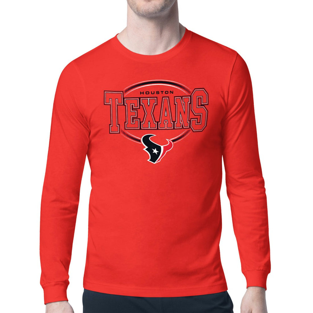 Houston Texans Starter Team Track Graphic Long Sleeve T-Shirt Red - NFL