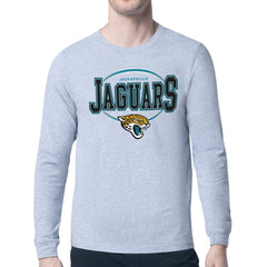 Jacksonville Jaguars Starter Team Track Graphic Long Sleeve T-Shirt Heather Gray - NFL