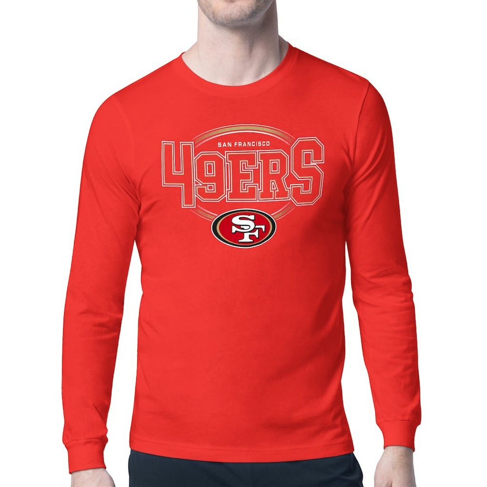 San Francisco 49ers Starter Team Track Graphic Long Sleeve T-Shirt Scarlet - NFL