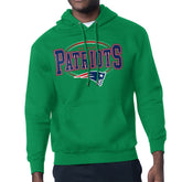 New England Patriots Starter Team Track Graphic Pullover Hoodie Kelly Green - NFL