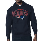New England Patriots Starter Team Track Graphic Pullover Hoodie Navy - NFL